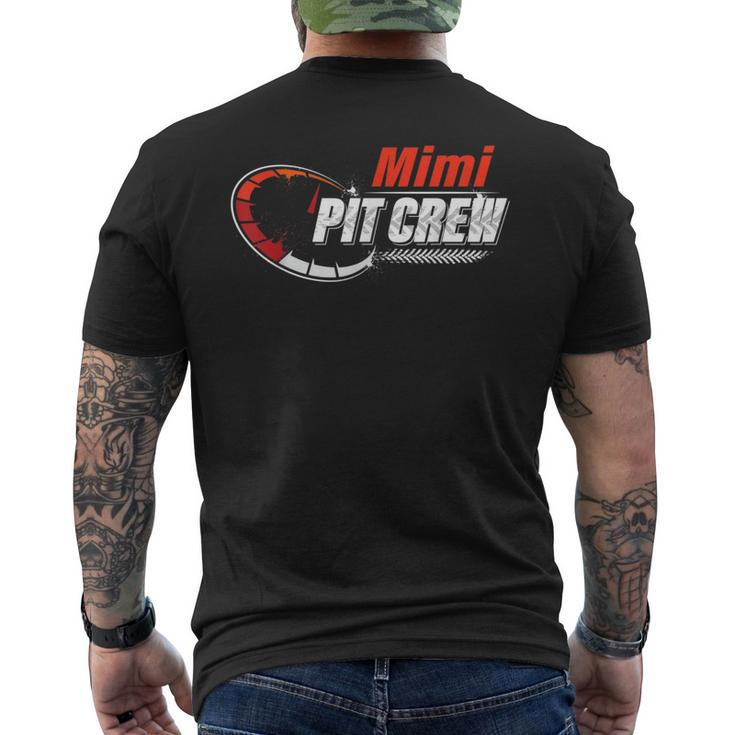 Race Car Birthday Party Racing Family Mimi Pit Crew Men's T-shirt Back Print