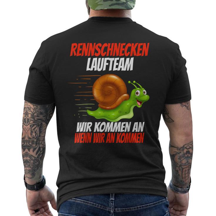 Racing Snails Running Team Jogging Runner T-Shirt mit Rückendruck