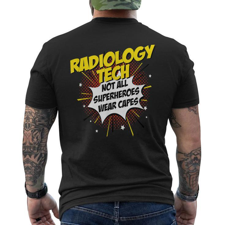 Radiology Tech Superhero Comic Idea Men's T-shirt Back Print