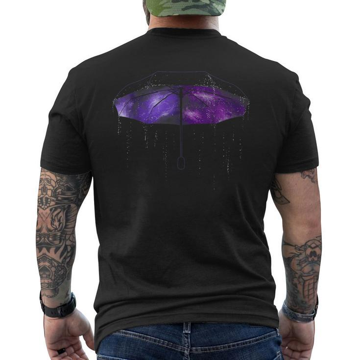 Rain Purple Umbrella Violet Favorite Color Men's T-shirt Back Print
