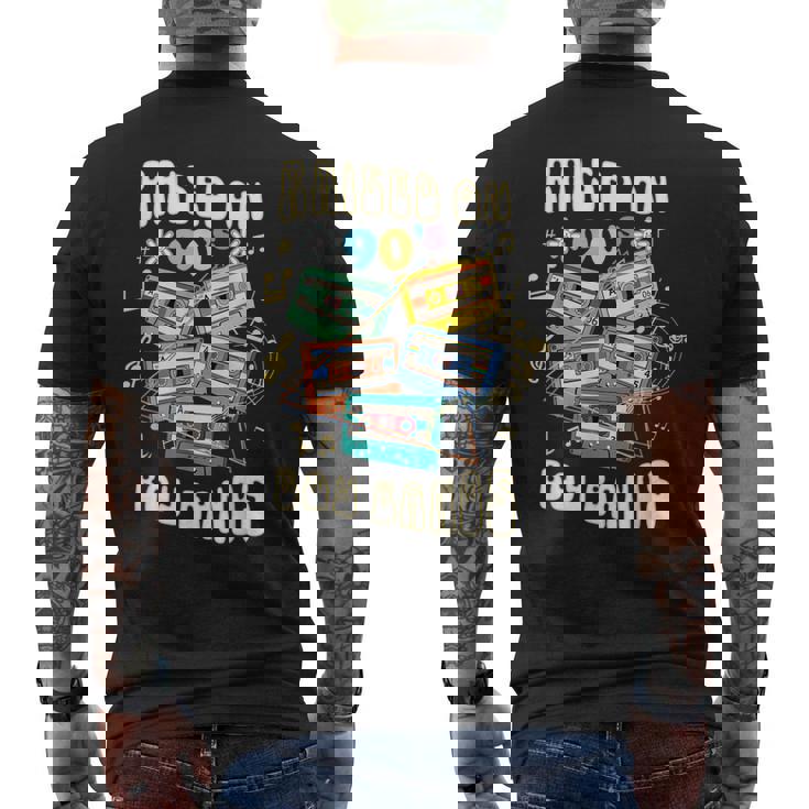 Raised On 90S Boy Bands Gen X Tape Retro Music Mixtape Men's T-shirt Back Print