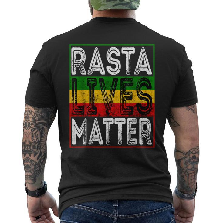 Rasta Lives Matter Reggae Music Rastafari Lover Dreadlock Men's T-shirt Back Print