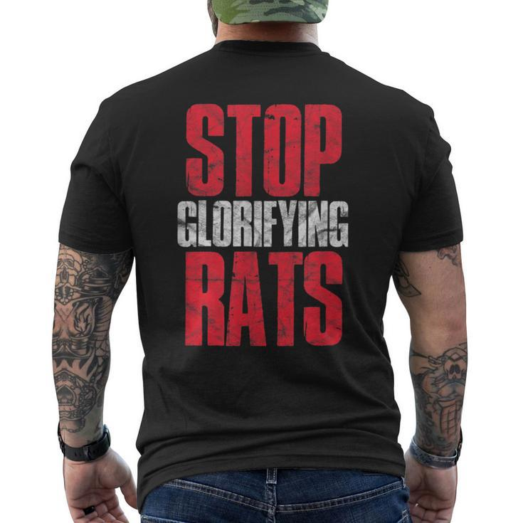Rat Mouse Stop Glorifying Rats Vintage Men's T-shirt Back Print