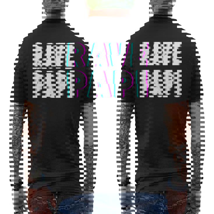 Rave Papi Edm Music Festival Optical Illusion Father's Day Men's T-shirt Back Print