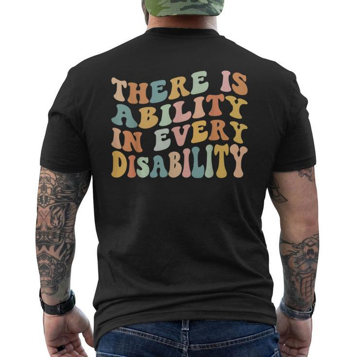 There Is Ability In Every Disability Awareness Special Needs Men's T-shirt Back Print