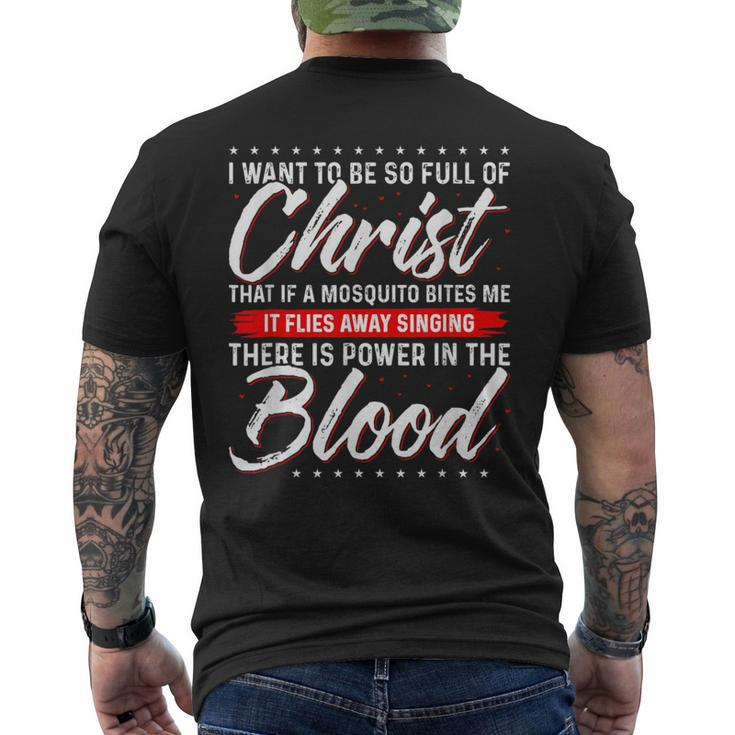 There Is Power In The Blood Jesus Lover Men's T-shirt Back Print