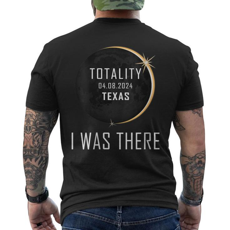 I Was There Total Solar Eclipse 2024 Texas Totality America Men's T-shirt Back Print