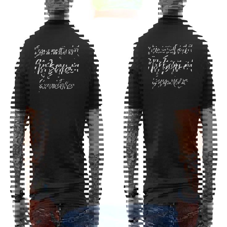 If You Can Read This My Boyfriend Says You're Too Close Men's T-shirt Back Print