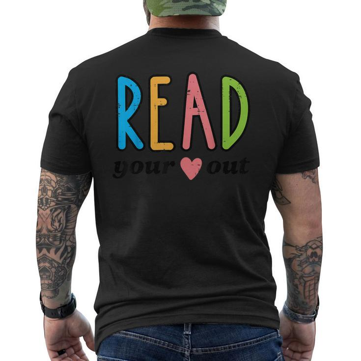 Read Your Heart Read Reading Librarian Book Across America Men's T-shirt Back Print