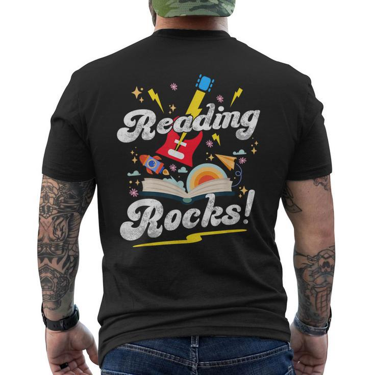 Reading Rocks Quotes For National Reading Month 2024 Men's T-shirt Back Print