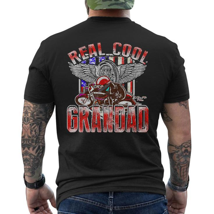 Real Cool Grandad Biker Racing For Fathers Day Men's T-shirt Back Print