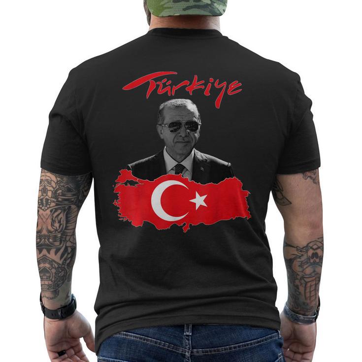 Recep Tayyip Erdogan Türkiye Flag T-Shirt mit Rückendruck