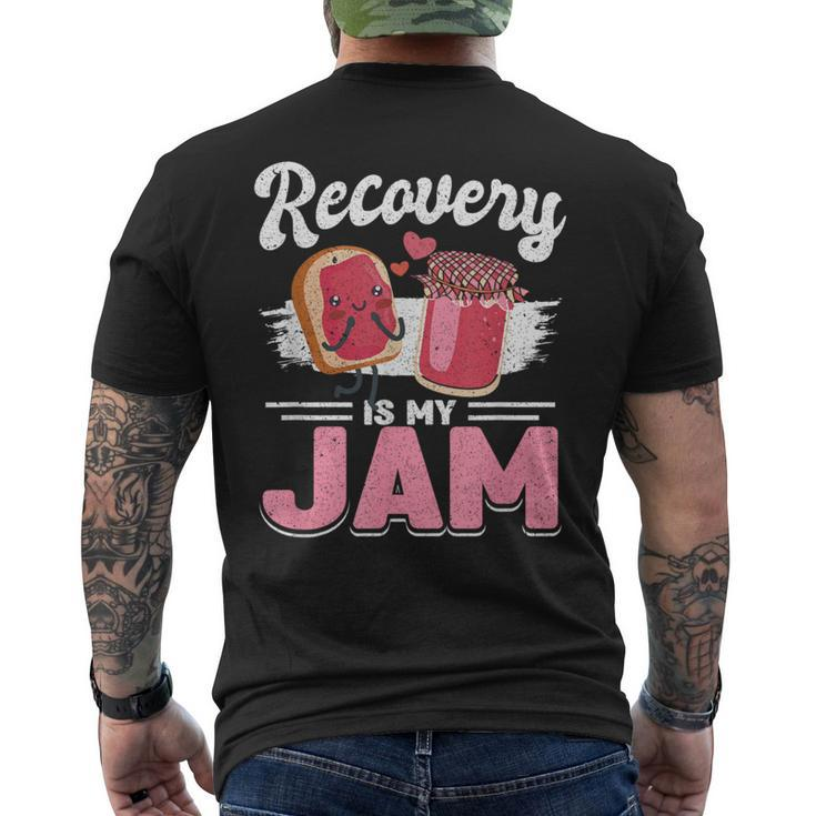 Recovery Jam Narcotics Anonymous Na Aa Sober Sobriety Men's T-shirt Back Print