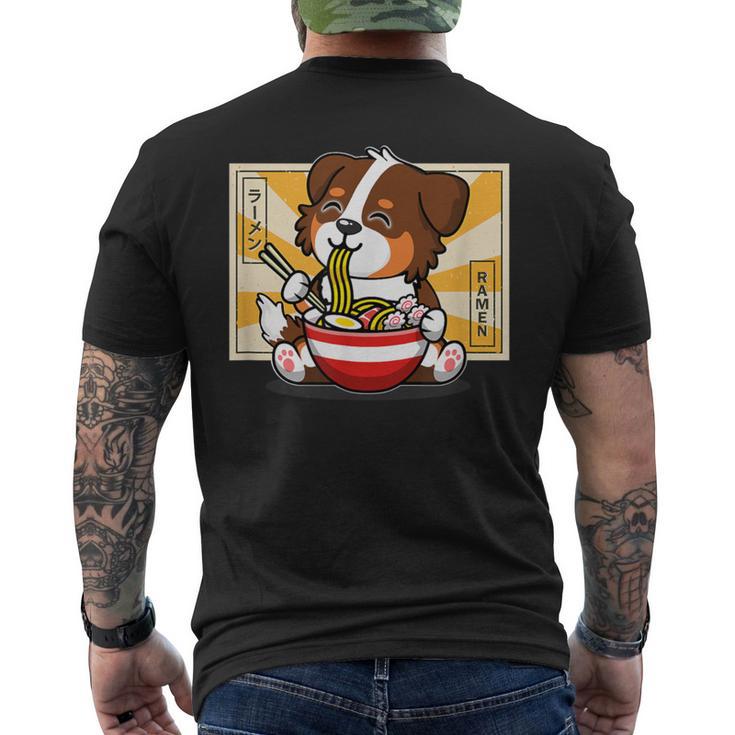 Red Australian Shepherd Men's T-shirt Back Print