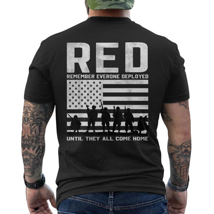 Red Friday Military Us Flag Until They Come Home My Soldier Men's T-shirt Back Print