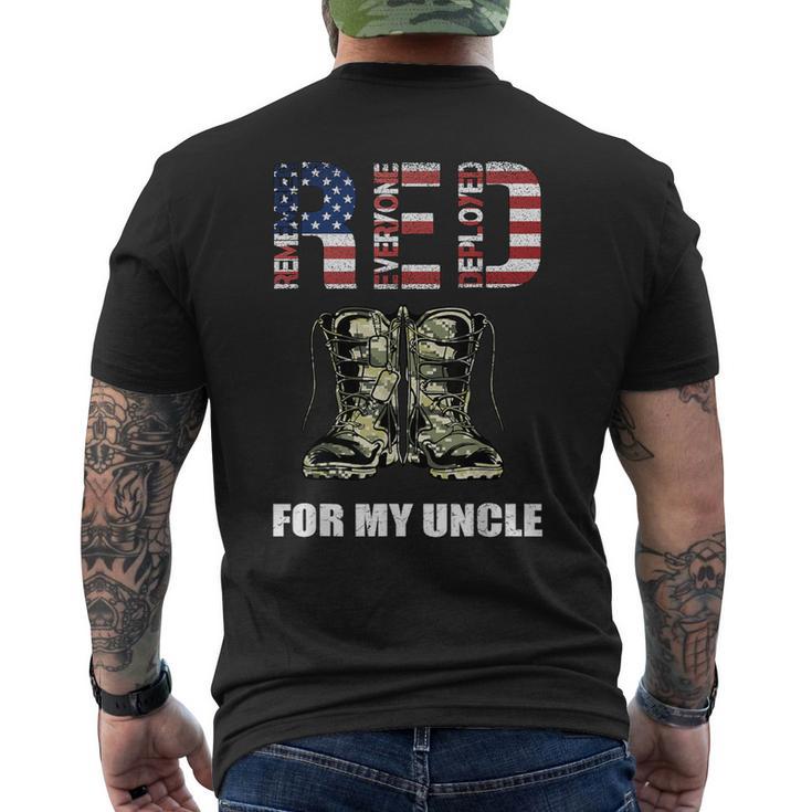 Red Friday For My Uncle Remember Everyone Deployed Men's T-shirt Back Print