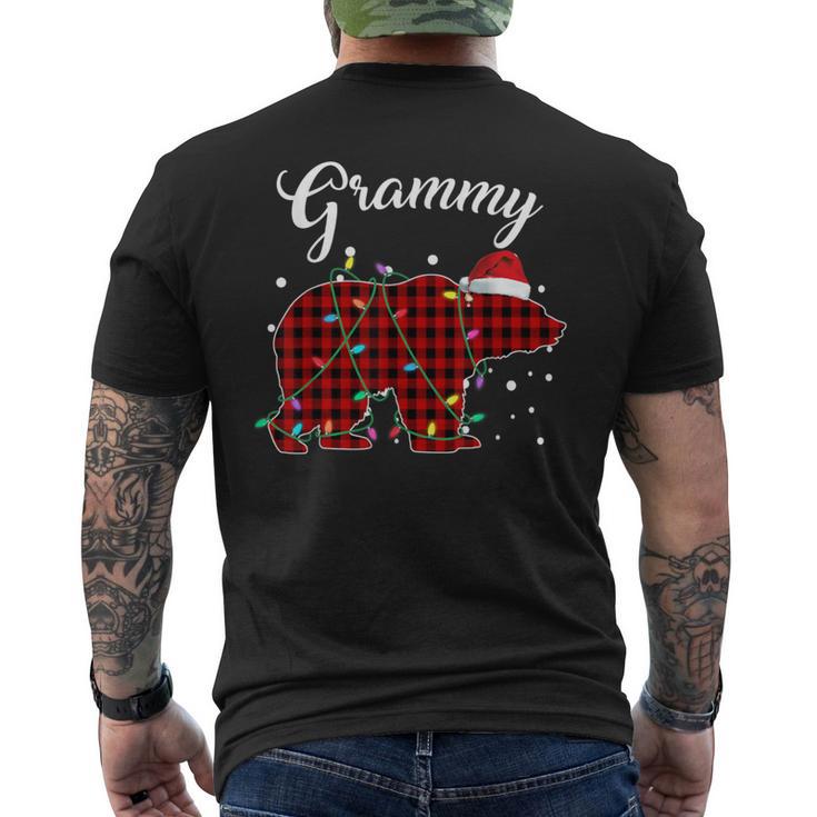 Red Plaid Grammy Bear Matching Buffalo Pajama Men's T-shirt Back Print