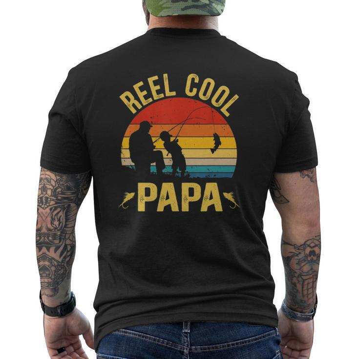 Fishing Dad Reel Cool Papa Father's Day Men's T-shirt Back Print