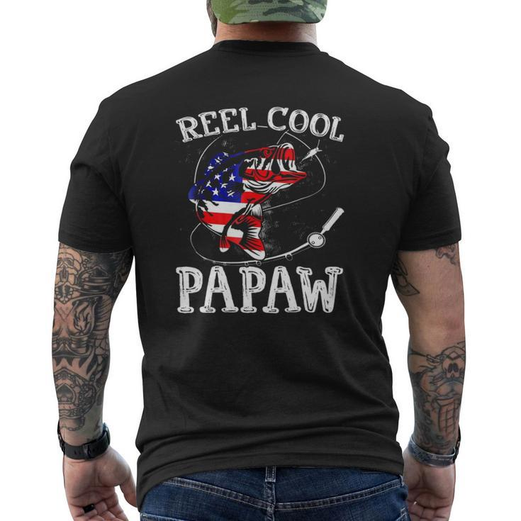 Reel Cool Papawfunny 4Th July Usa Flag Fishing Mens Back Print T-shirt
