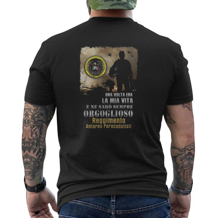 Reggimento Antares Paracadutisti Italian Army Mens Back Print T-shirt