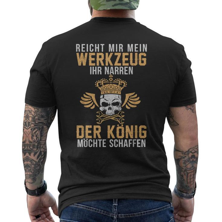 Reicht Mir Mein Werkzeug Ihr Jester Mechatroniker Workshop T-Shirt mit Rückendruck