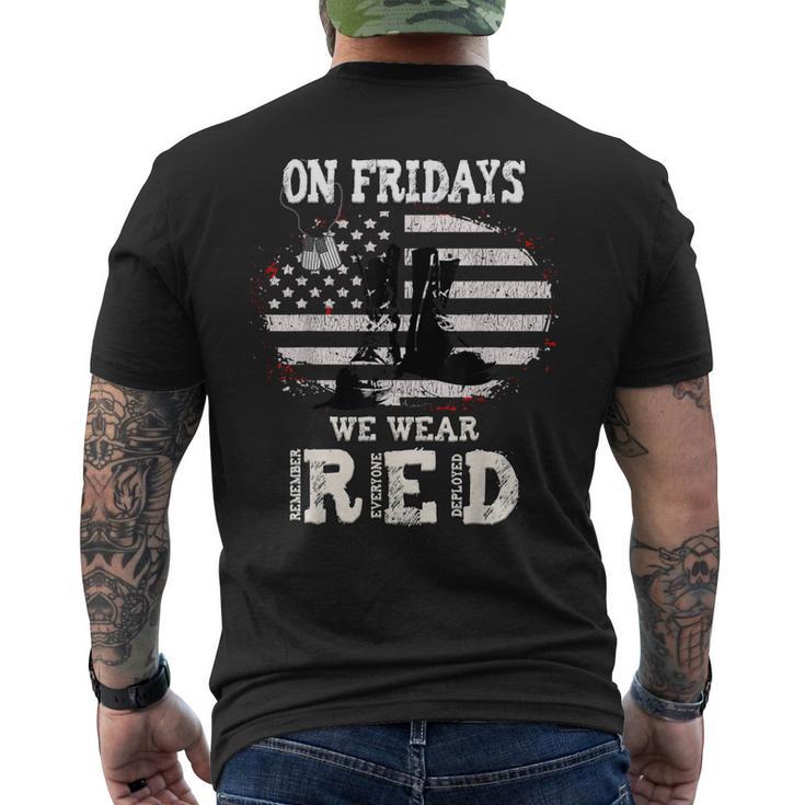 Remember Everyone Deployed Red Friday Military Men's T-shirt Back Print