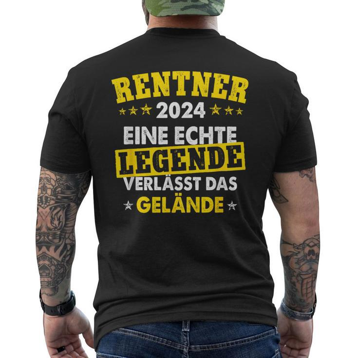Rentner 2024 Eine Echte Legende Verlässt Das Gelände T-Shirt mit Rückendruck