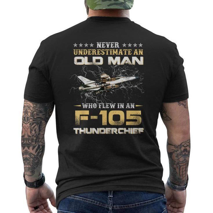 Republic F-105 Thunderchief F105 Jet F-105D F 105 Thud Pilot Men's T-shirt Back Print
