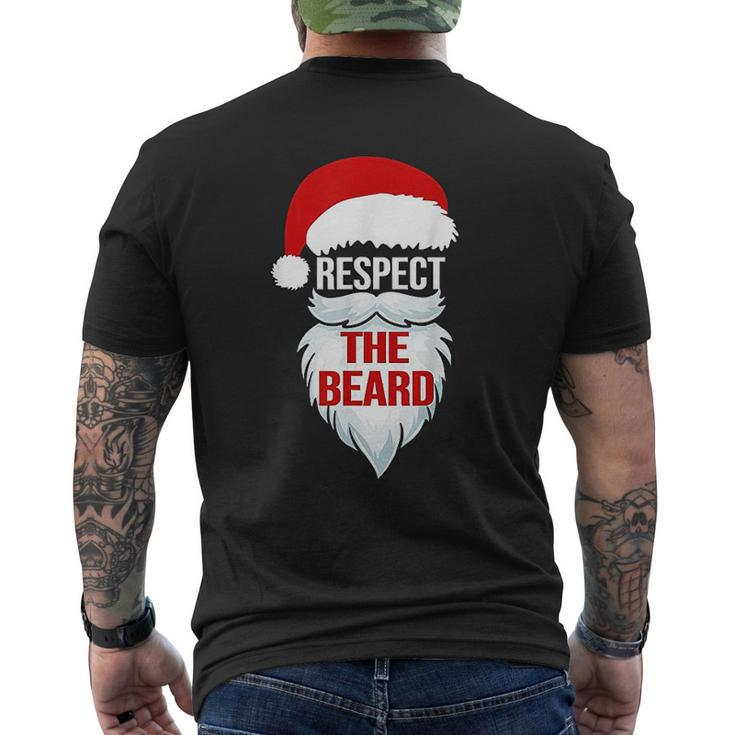 Respect The Beard Santa Claus Christmas Xmas Mens Back Print T-shirt