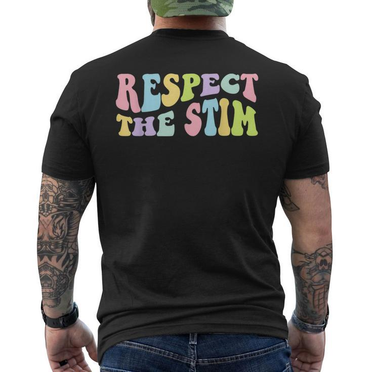 Respect The Stim Autism Stimming Autistic Special Education Men's T-shirt Back Print