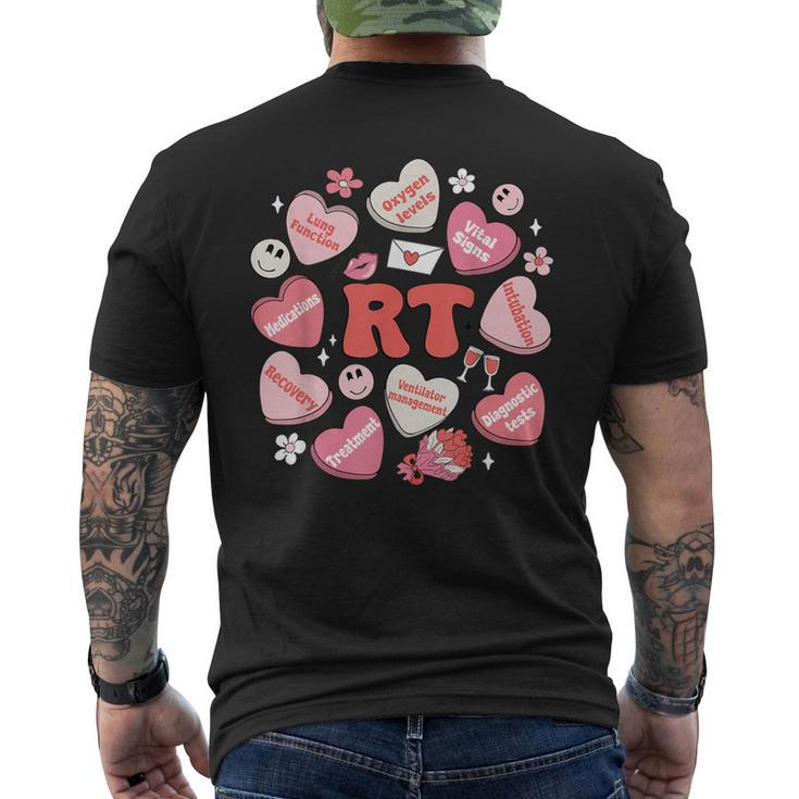 Respiratory Therapy Rt Valentine's Day Candy Heart Men's T-shirt Back Print