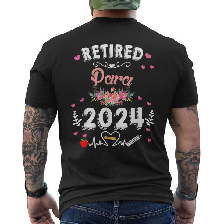 Retired Paraprofessional Class Of 2024 Para Retirement Men's T-shirt Back Print