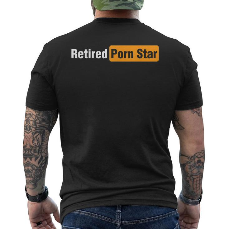 Retired Porn Star Online Pornography Adult Humor Men's Men's T-shirt Back Print