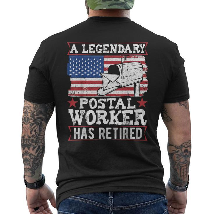 Retired Postal Worker Mailman Retirement V5 Mens Back Print T-shirt