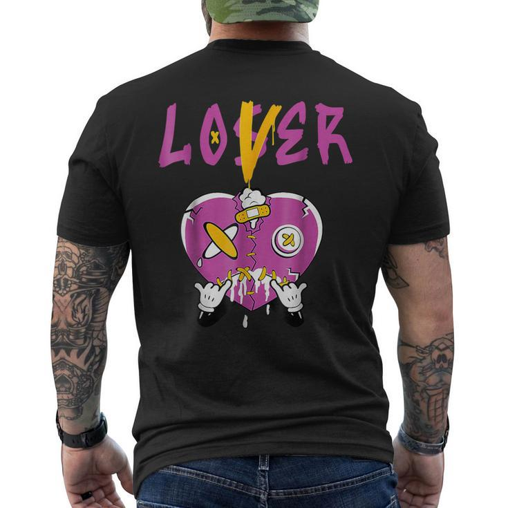 Retro 1 Brotherhood Loser Lover Heart Dripping Shoes Men's T-shirt Back Print