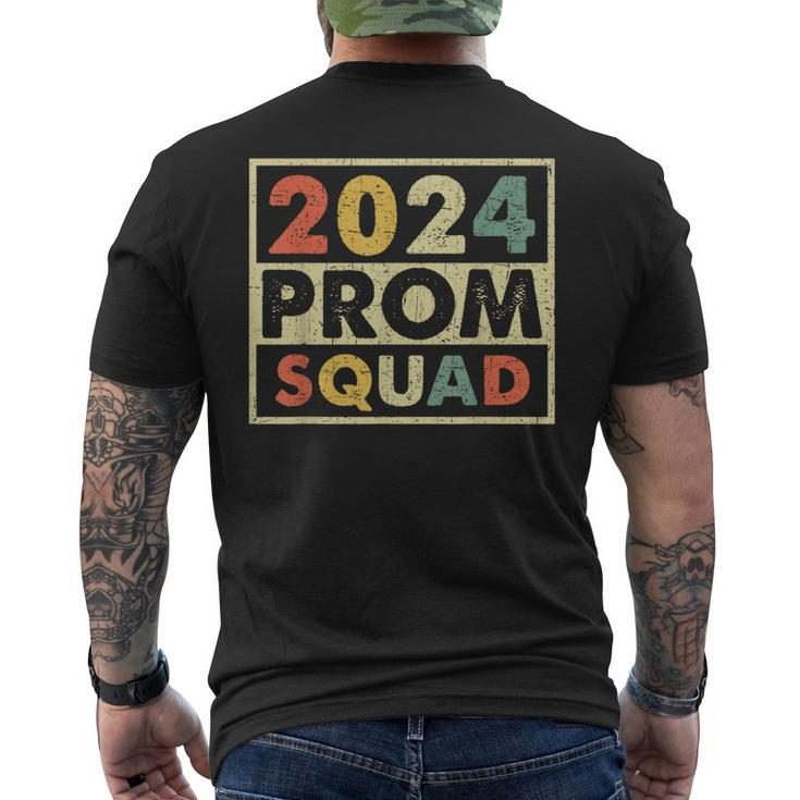 Retro 2024 Prom Squad 2023 Graduate Prom Class Of 2024 Men's T-shirt Back Print