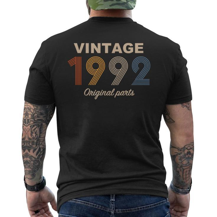 Retro 32 Years Vintage 1992 Original Parts 32Nd Birthday Men's T-shirt Back Print
