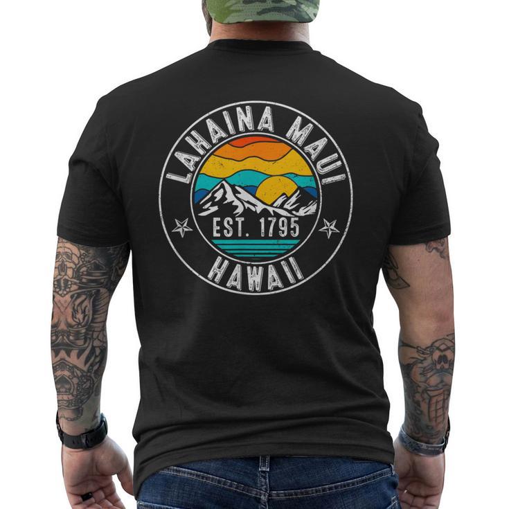 Retro 70S 80S Lahaina Maui Hawaii Hi Men's T-shirt Back Print