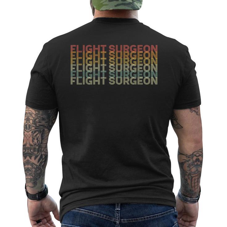 Retro 70S Flight Surgeon Job Title Men's T-shirt Back Print