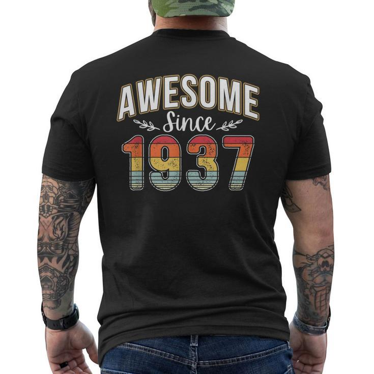 Retro 85 Years Old Awesome Since 1937 Vintage 85Th Birthday Men's T-shirt Back Print