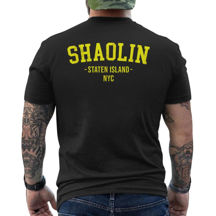 Retro 90'S Hip Hop Shaolin Staten Island Nyc Men's T-shirt Back Print