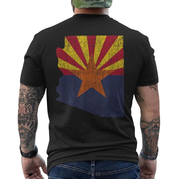 Retro Arizona Flag Az T Men's T-shirt Back Print