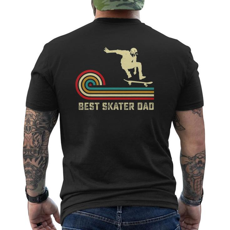 Retro Best Skater Dad Skateboarding Father Skateboarder Mens Back Print T-shirt