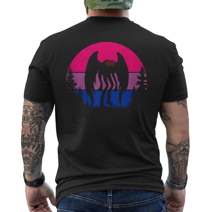 Retro Bi Mothman Bisexual Pride Point Pleasant Cryptid Men's T-shirt Back Print