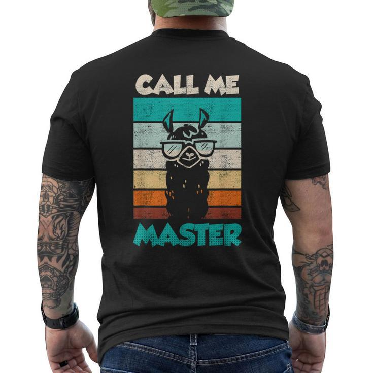 Retro Bulldogge Call Me Master Kurzärmliges Herren-T-Kurzärmliges Herren-T-Shirt, Coole Hunde Liebhaber Mode