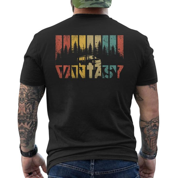 Retro Camper Van Life Vintage Vanlife Men's T-shirt Back Print