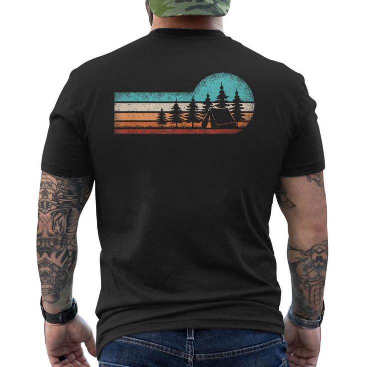 Retro Camping Hiking Landscape Nature Outdoor Camper T-Shirt mit Rückendruck