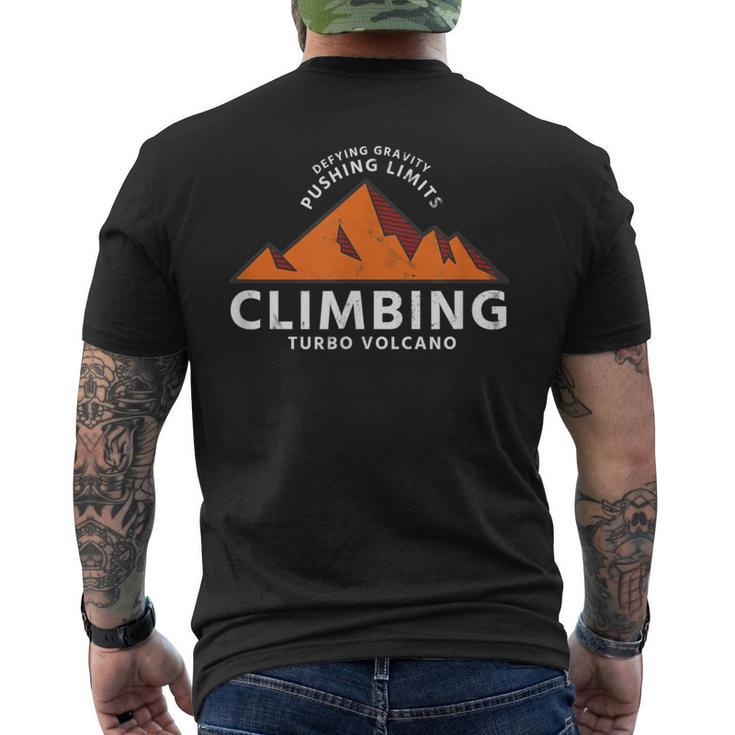Retro Climbing Defying Gravity Pushing Limits Vintage Men's T-shirt Back Print