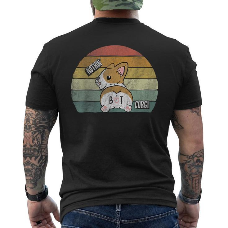 Retro Corgi Butt Nothing But Corgi Dog Lover Vintage Men's T-shirt Back Print