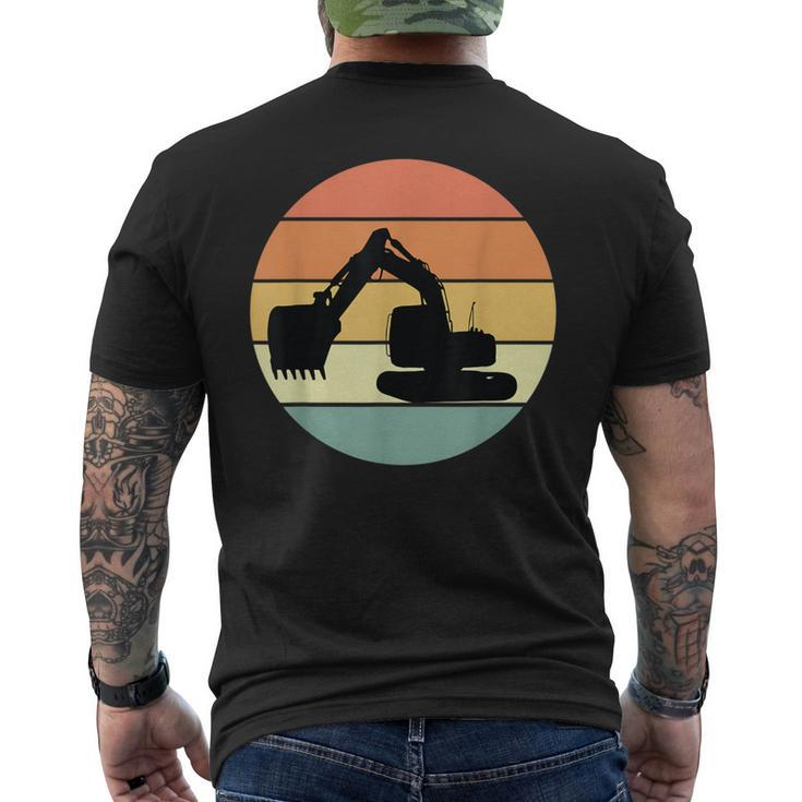 Retro Excavator Apparel Heavy Construction Equipment Men's T-shirt Back Print